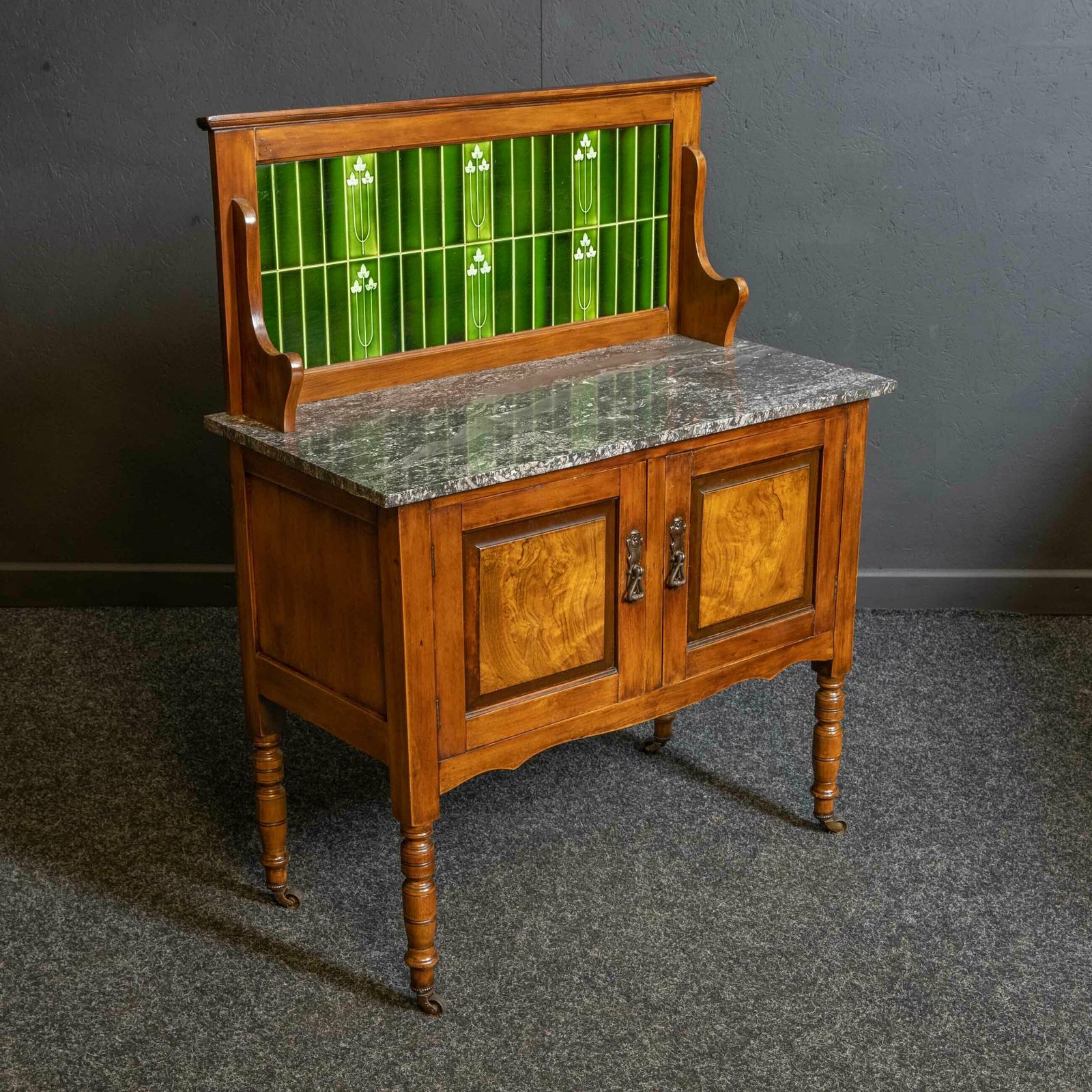 Late Victorian Walnut Washstand