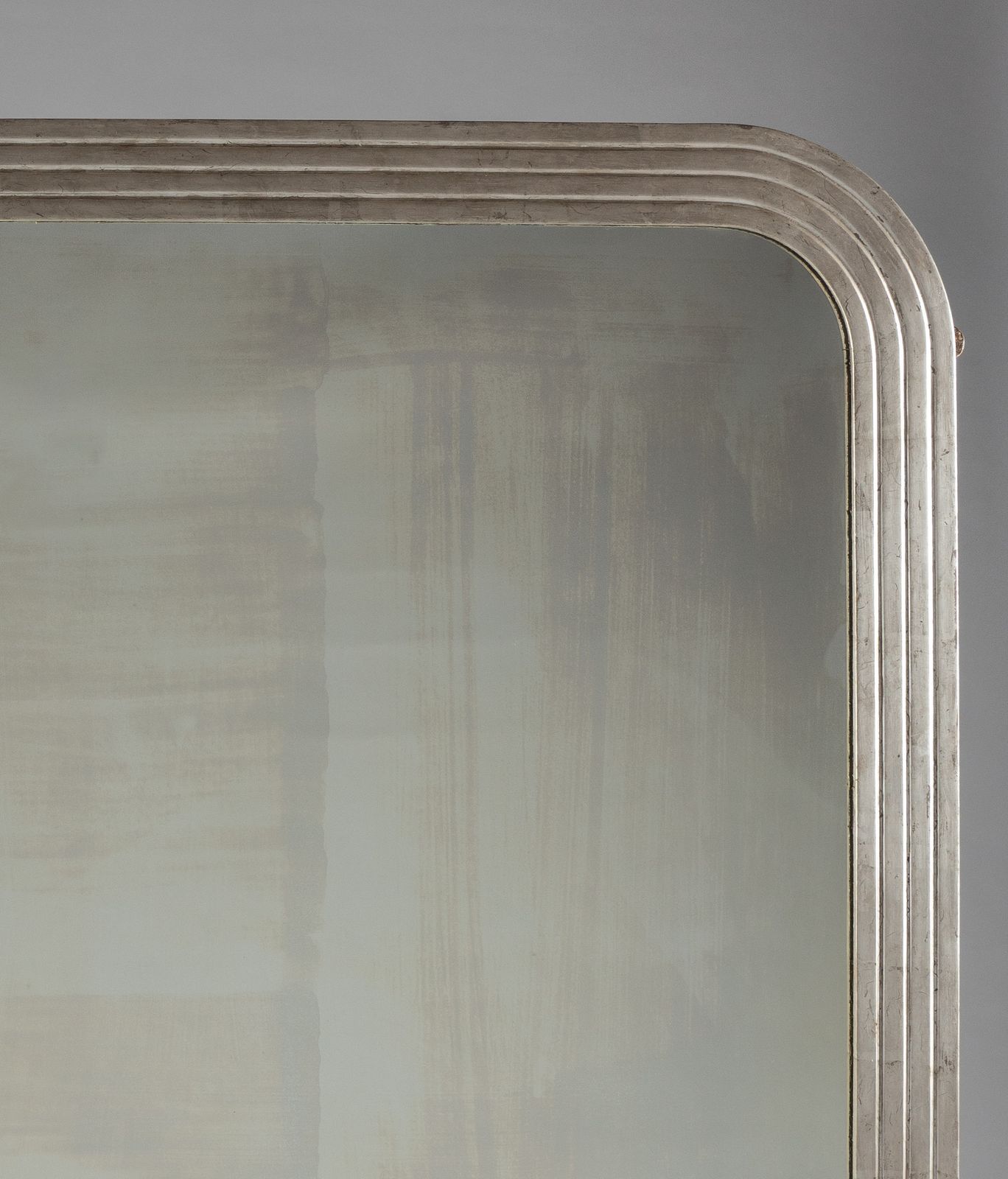 Large 19th Century Victorian English Silvered Overmantle Mirror photo for sale