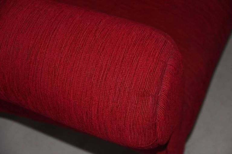 Mid Century Modern Curved Sofa Minotti Gigi Radice Italian Design Red Color photo furniture