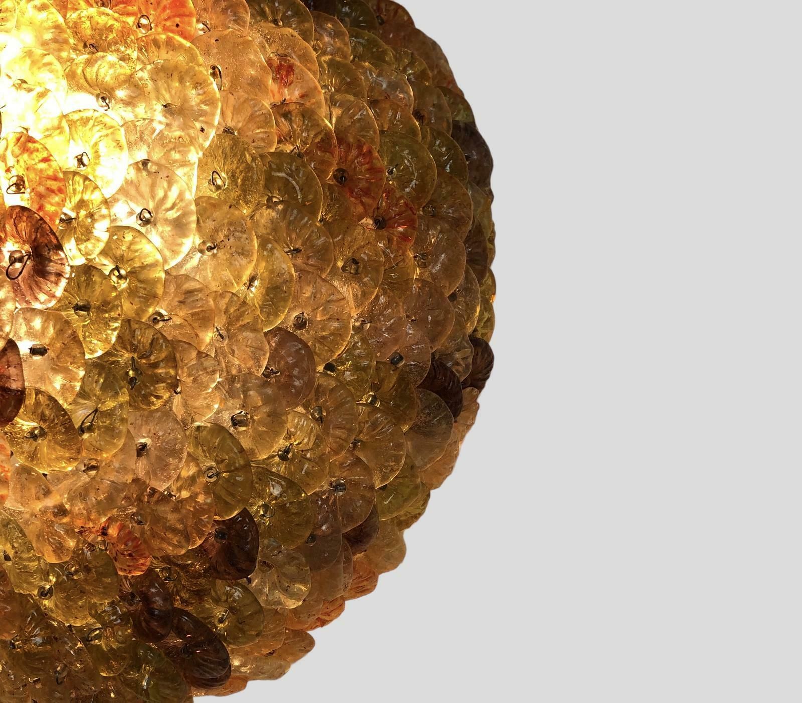295.0 Murano Glass Florets Clusters Ceiling Lights 8 Available photo