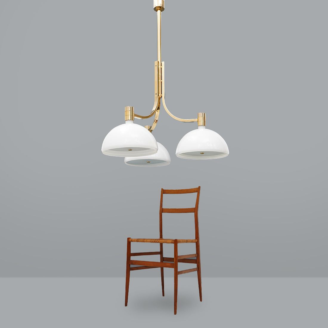 3750.0 Gold Plated "As/Am" Chandelier By Franco Albini And Franca Helg For Sirrah, 1970s photo