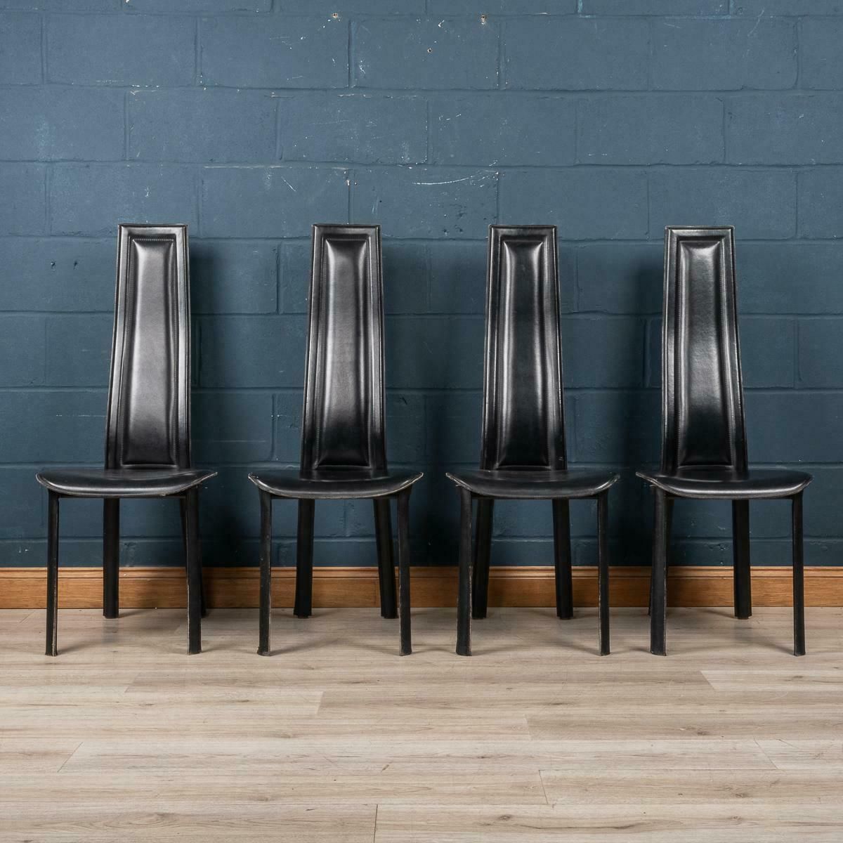 20th Century Italian Set Of Four Dining Chairs By Giorgio Cattelan For Emmepi photo for sale