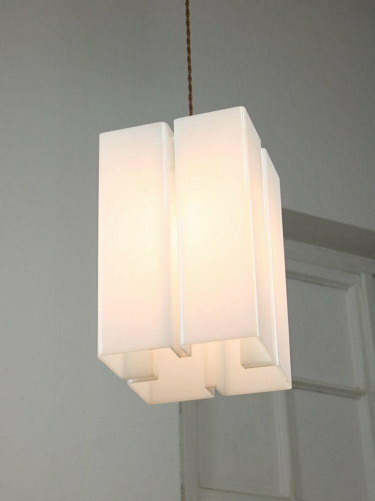 photo furniture Vintage Italian Acrylic Glass Tower Pendant Lamp