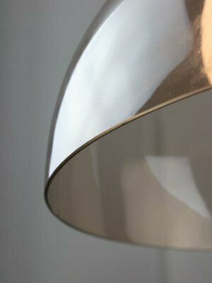 Space Age Italian Brass, Opaline And Acrylic Glass Pendant Lamp photo buy