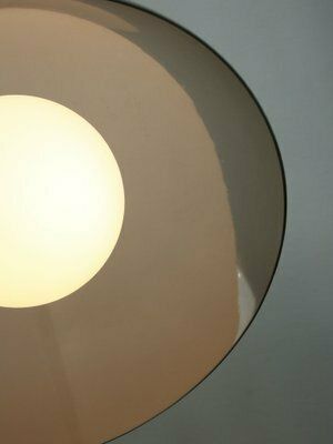 photo vinterior Space Age Italian Brass, Opaline And Acrylic Glass Pendant Lamp
