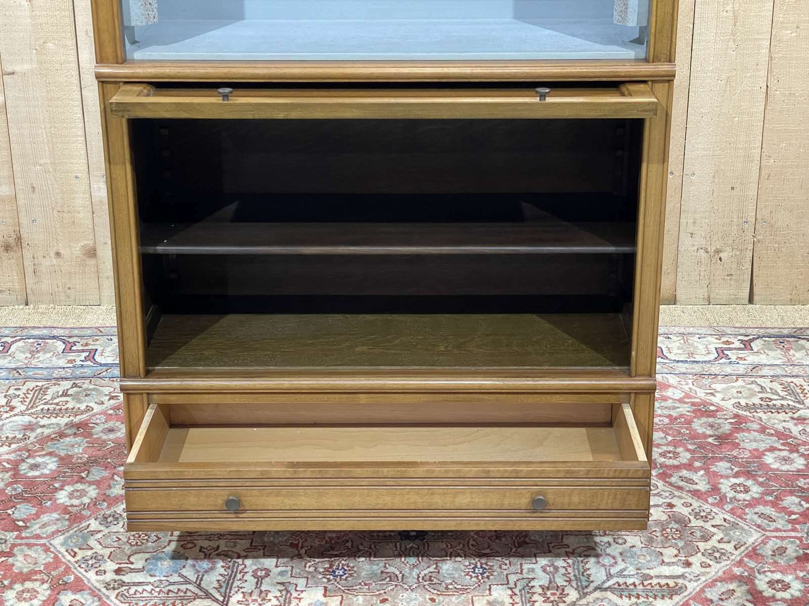 Walnut And Oak Showcase From Md, 1960s photo furniture