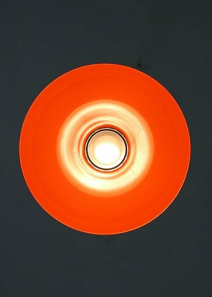 Space Age Orange Faro Pendant Lamp By Luigi Massoni For Guzzini, 1960s photo buy
