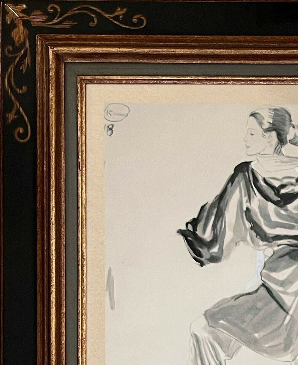 'Fashion Illustration I' By Brian Stonehouse Mbe (1918 1998) photo for sale