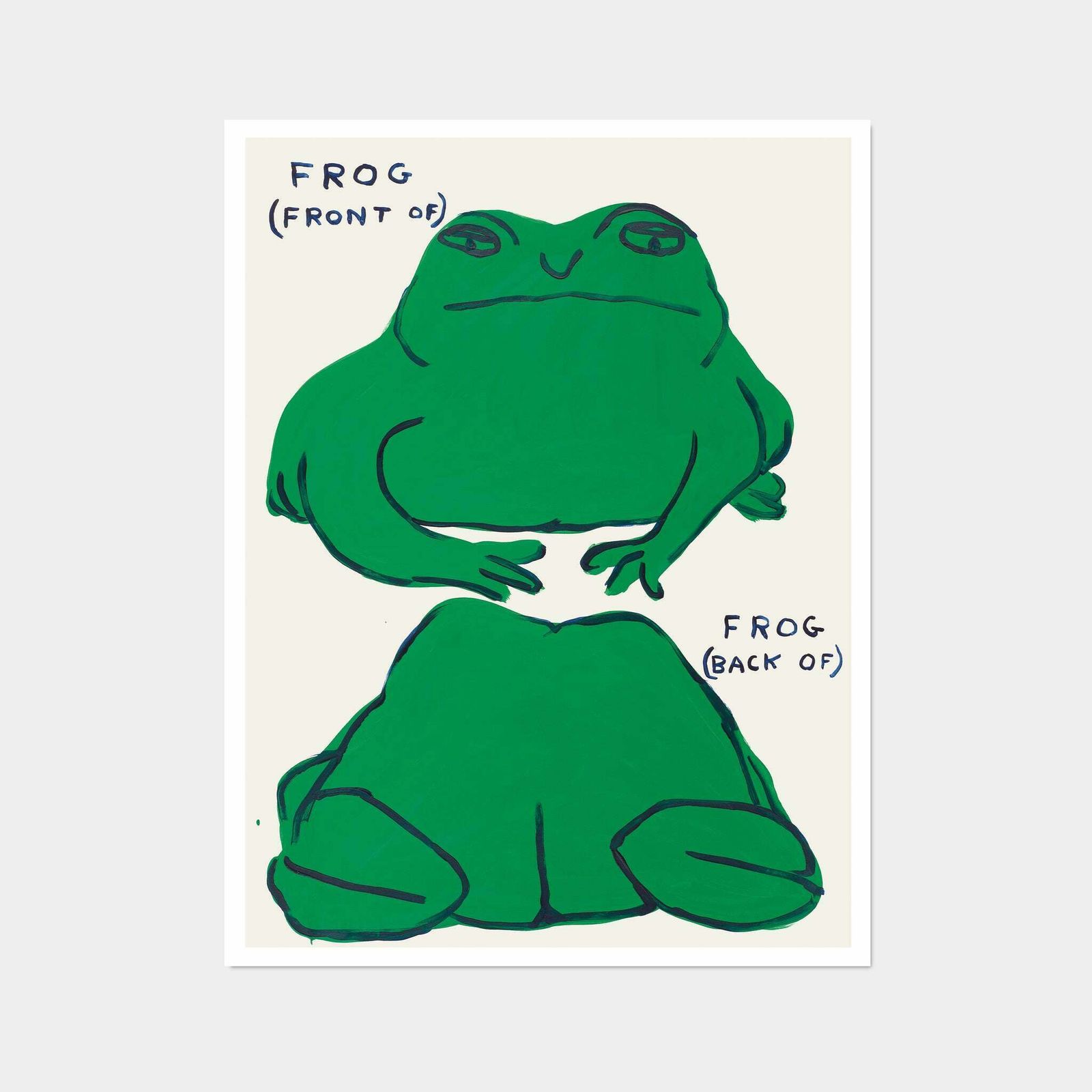 David Shrigley, Frog (Front Of) Frog (Back Of) 2021