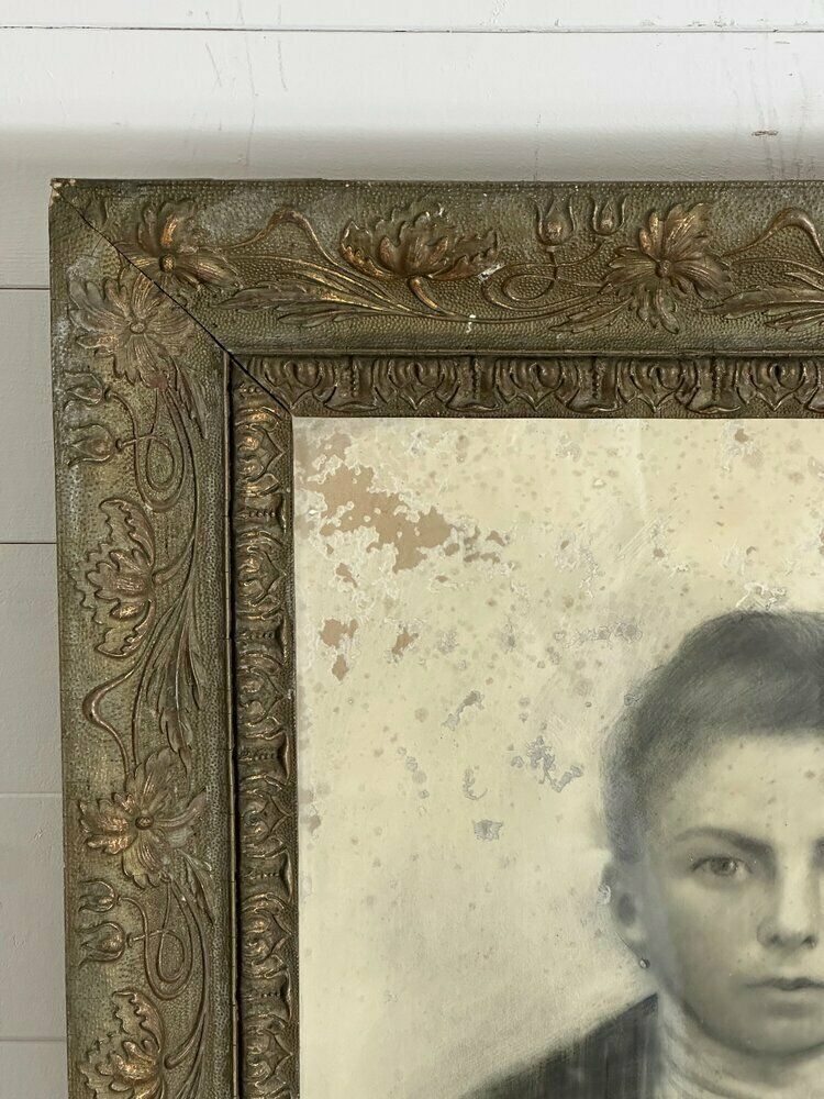 Beautiful Antique French Gilt Framed Portrait photo buy