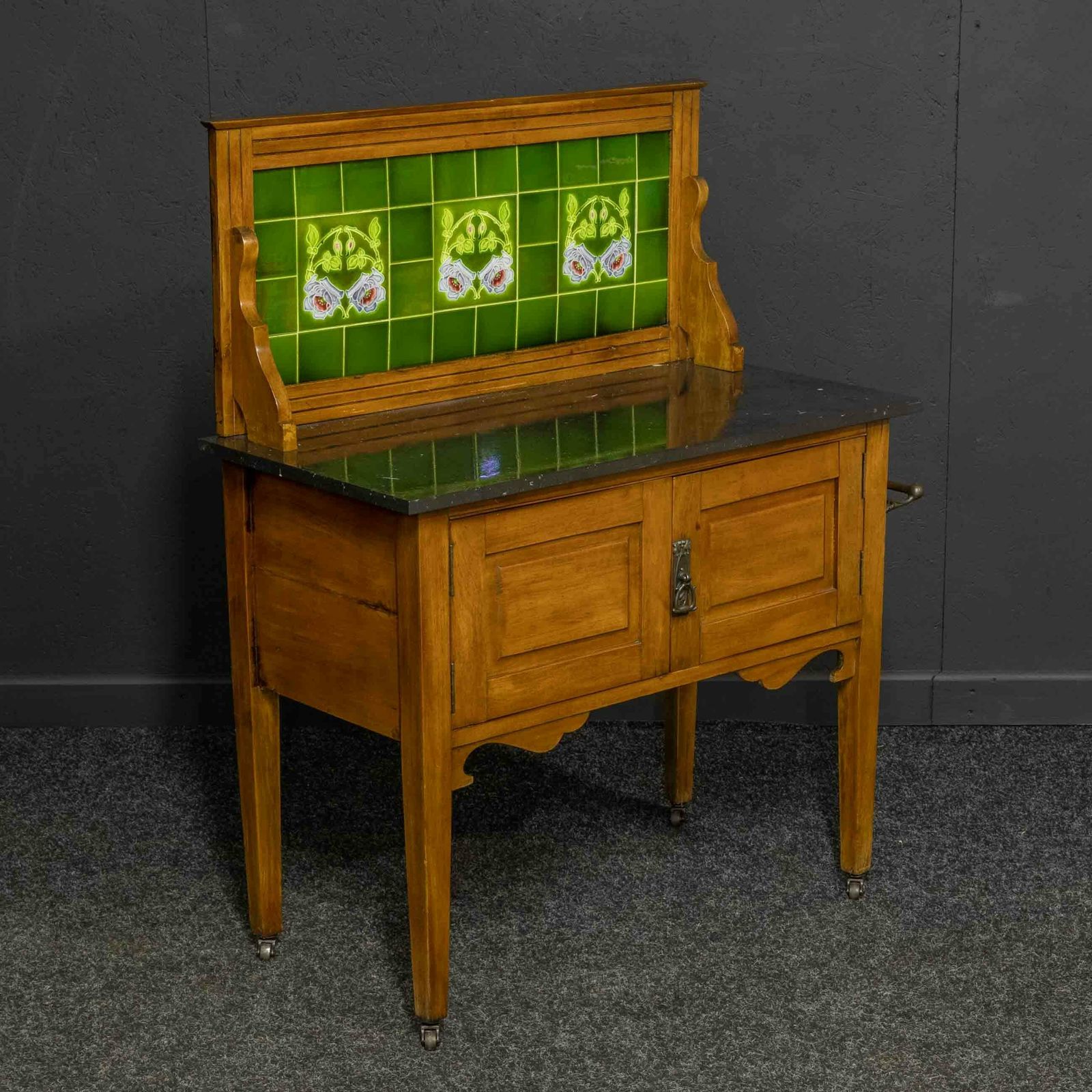 Edwardian Satin Walnut Washstand photo furniture