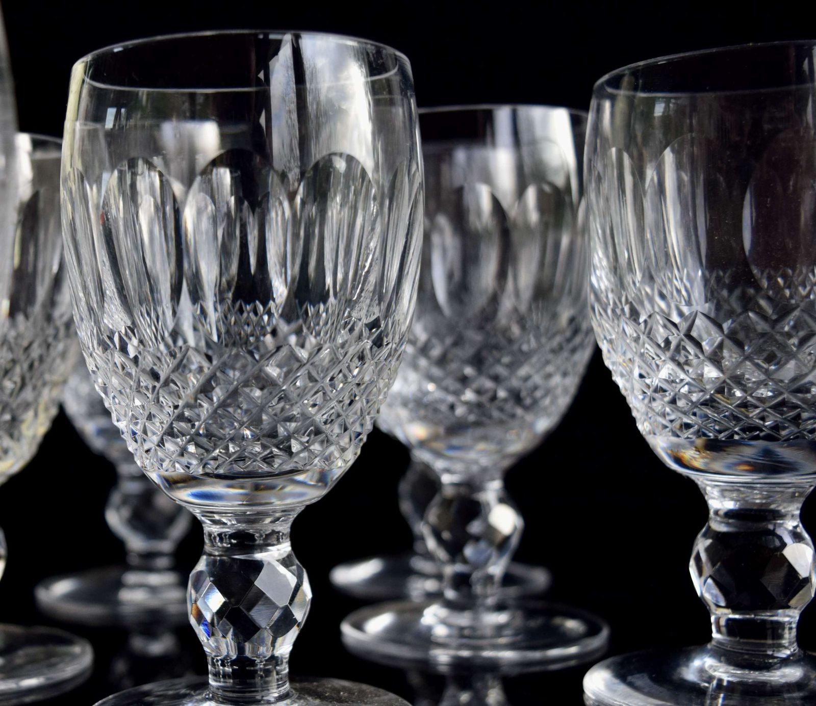 9 Waterford Crystal Colleen Short Stem Wine Glasses 4 ½” photo furniture