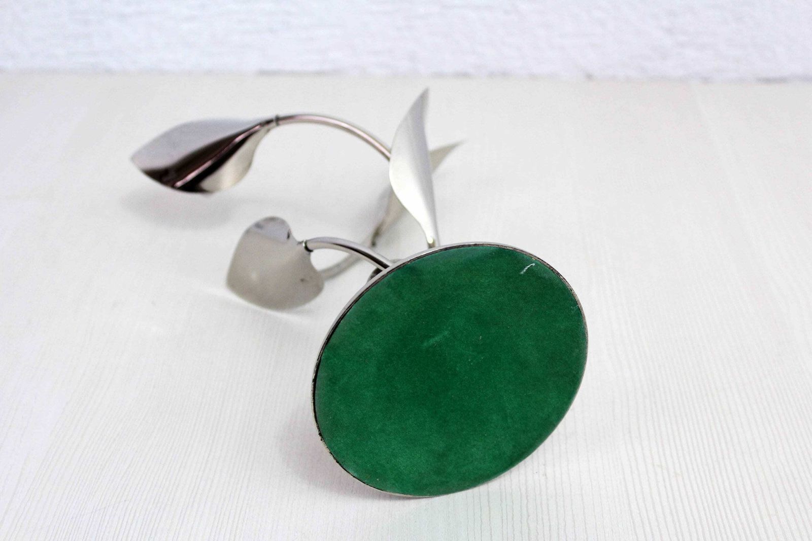 photo for sale Beautiful Chrome Metal Candle Holder From The 70s/80s