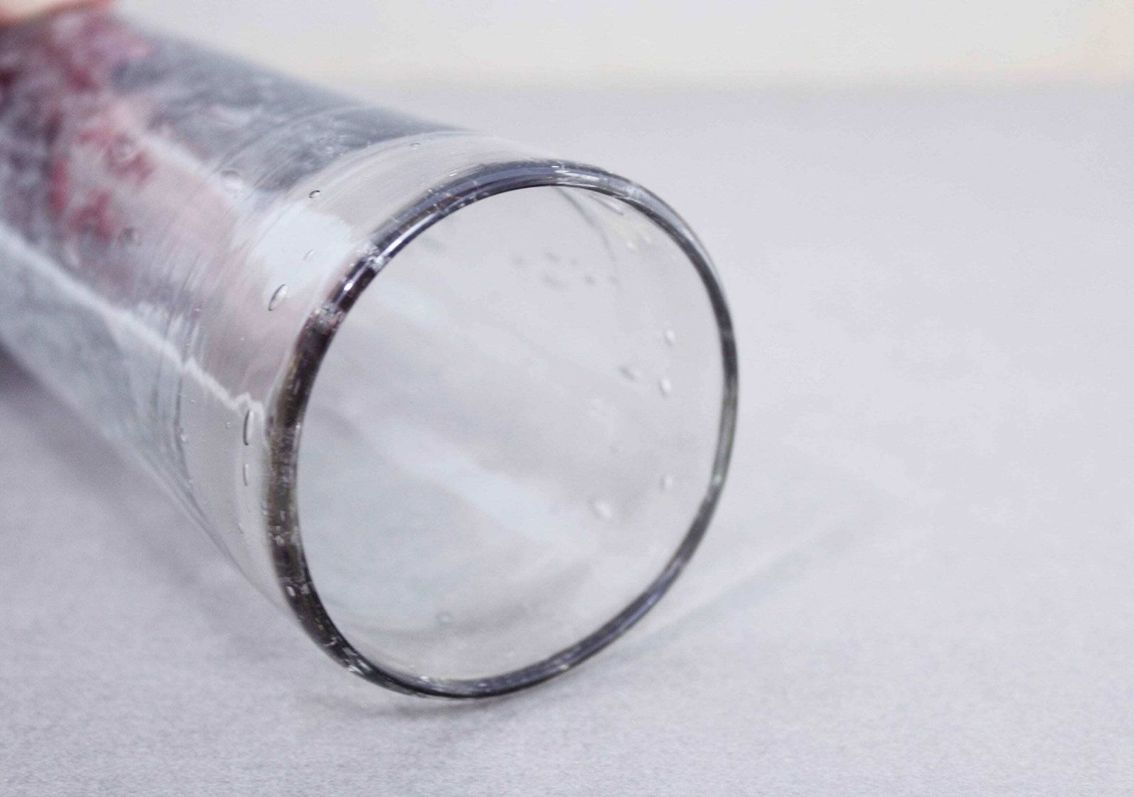 Glass Vase From The 70s With Bubble Inlay photo vintage