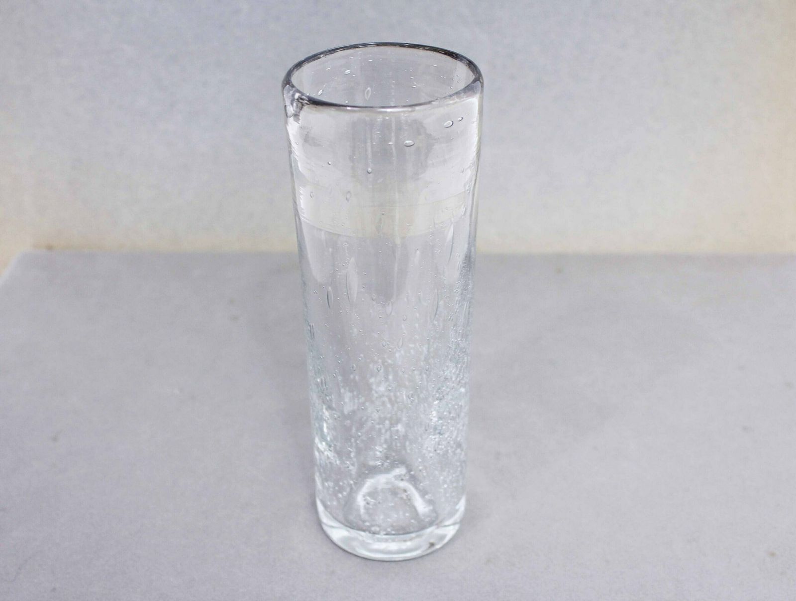 photo furniture Glass Vase From The 70s With Bubble Inlay