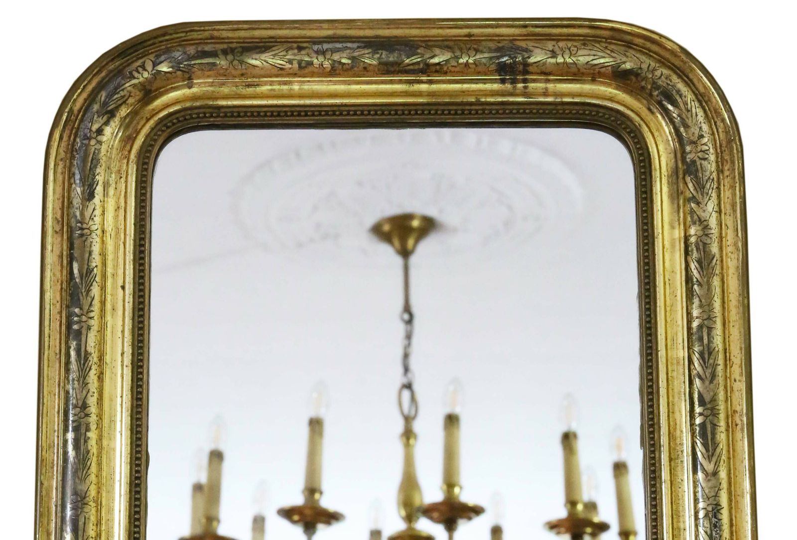 Antique 19th Century Quality Louis Philippe Gilt Overmantle Or Wall Mirror photo for sale