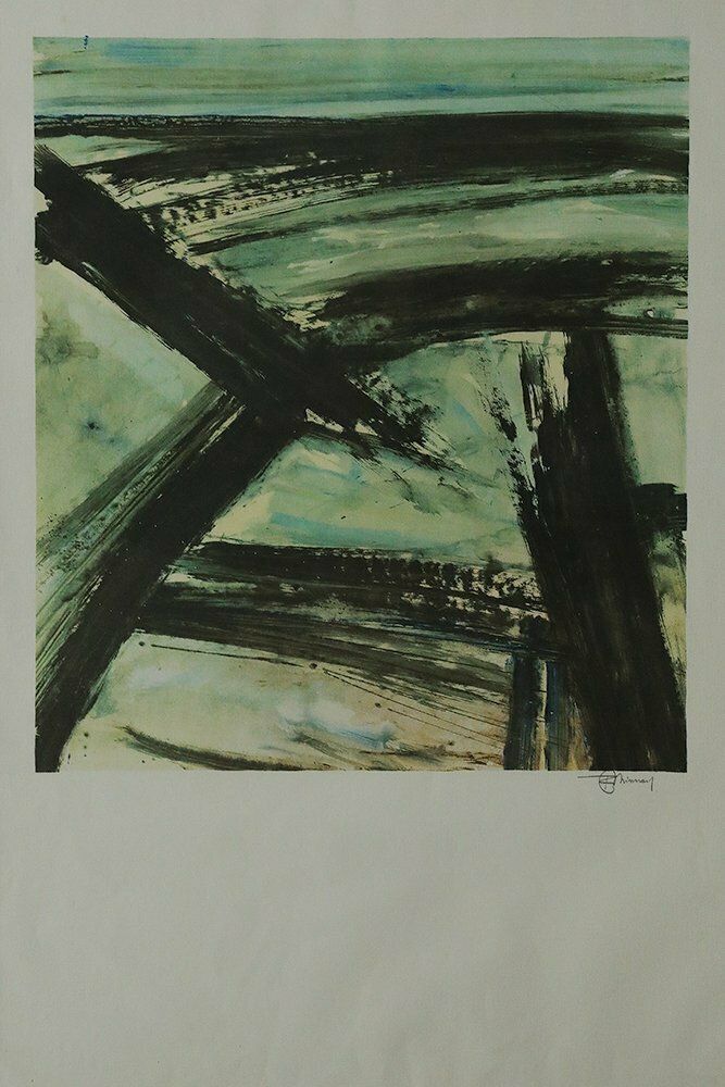 Frans Minnaert, Composition, Color Lithograph, 1990s, Framed photo for sale