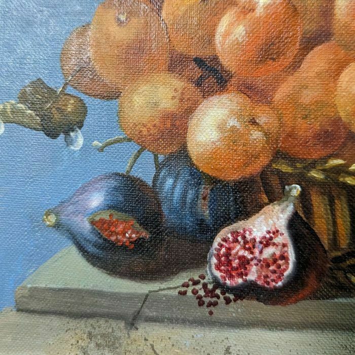 Still Life With Fruits French School Philippe Lazare 20th Century photo for sale