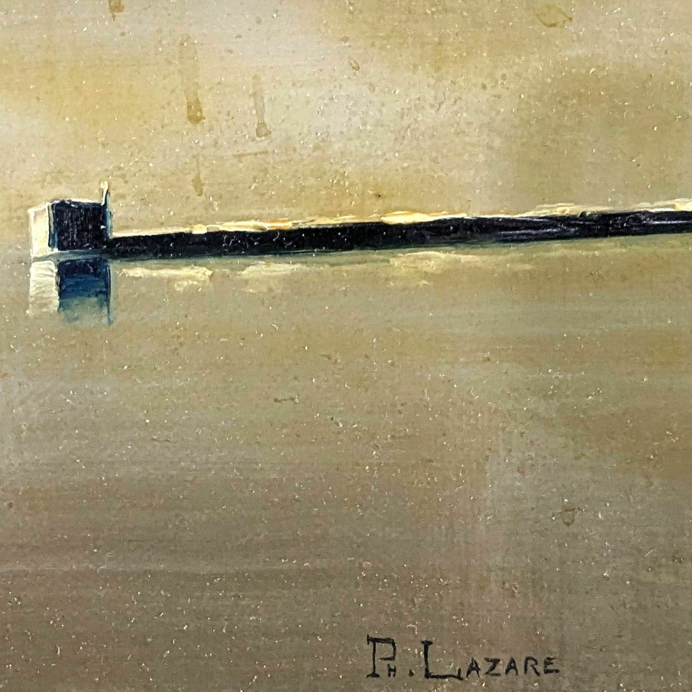 Abstract Landscape Skyline And Port French School Philippe Lazare 20th Century photo for sale