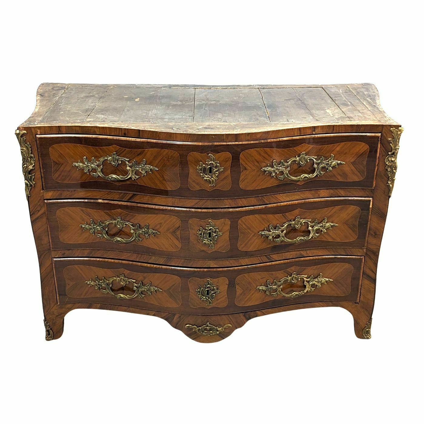 Louis XV Chest Of Drawers In Rosewood And Violet Wood, 18th Century photo furniture