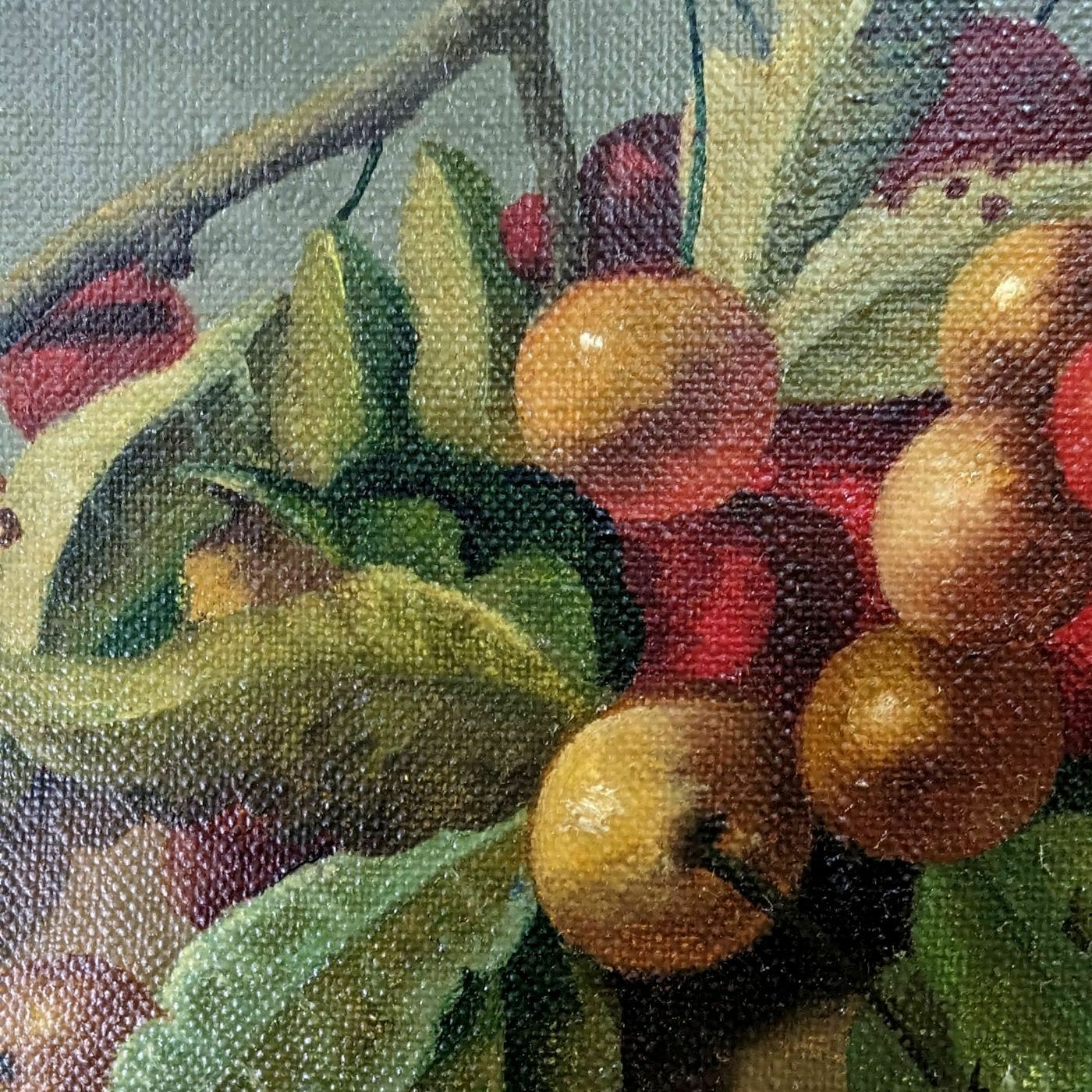 Still Life With Cherries French School Philippe Lazare 20th Century photo vinterior