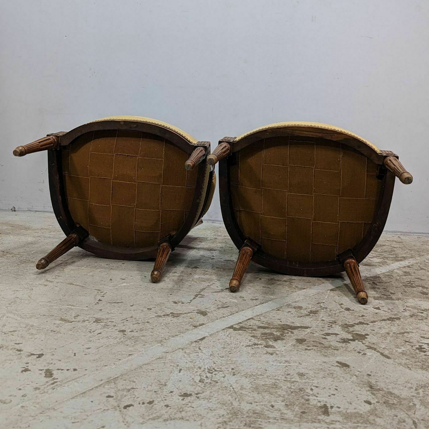 photo furniture Louis XVI Armchair In Walnut Forming A Pair With 19th Century Upholstery