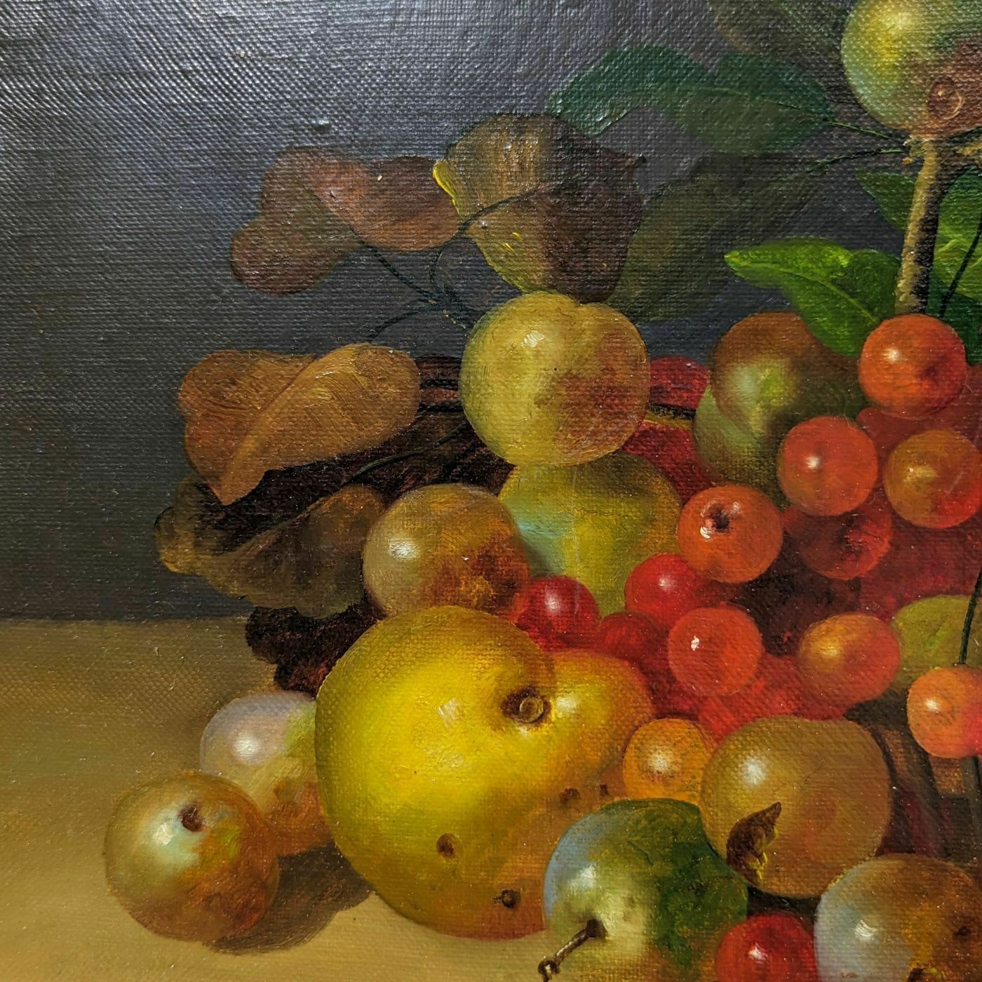 Still Life With Fruits French School Philippe Lazare 20th Century photo furniture