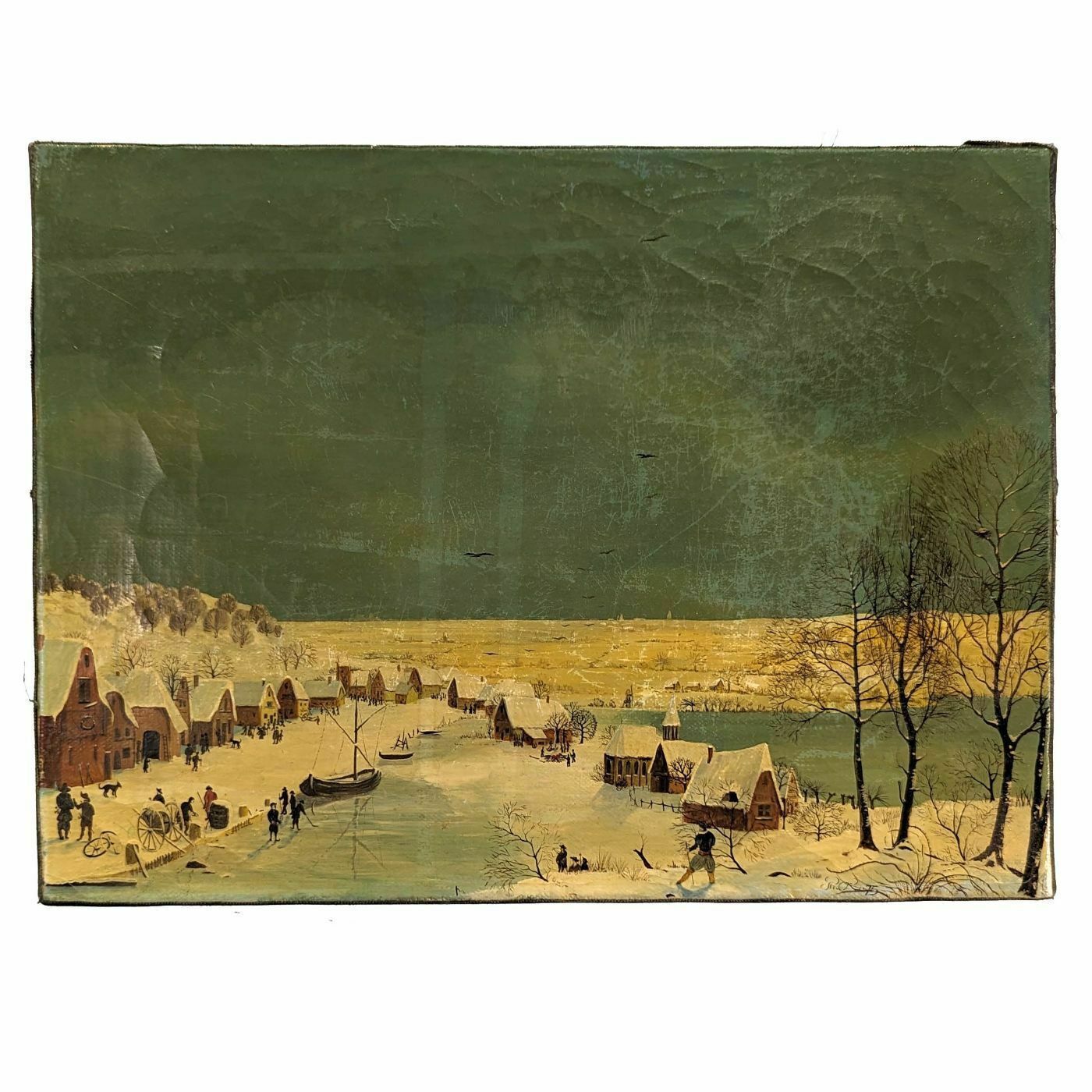 Snowy Landscape French Philippe Lazare 20th Century