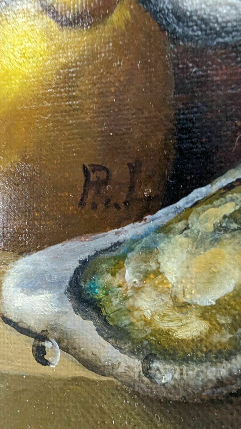 Still Life With Seafood French School Philippe Lazare 20th Century photo vinterior