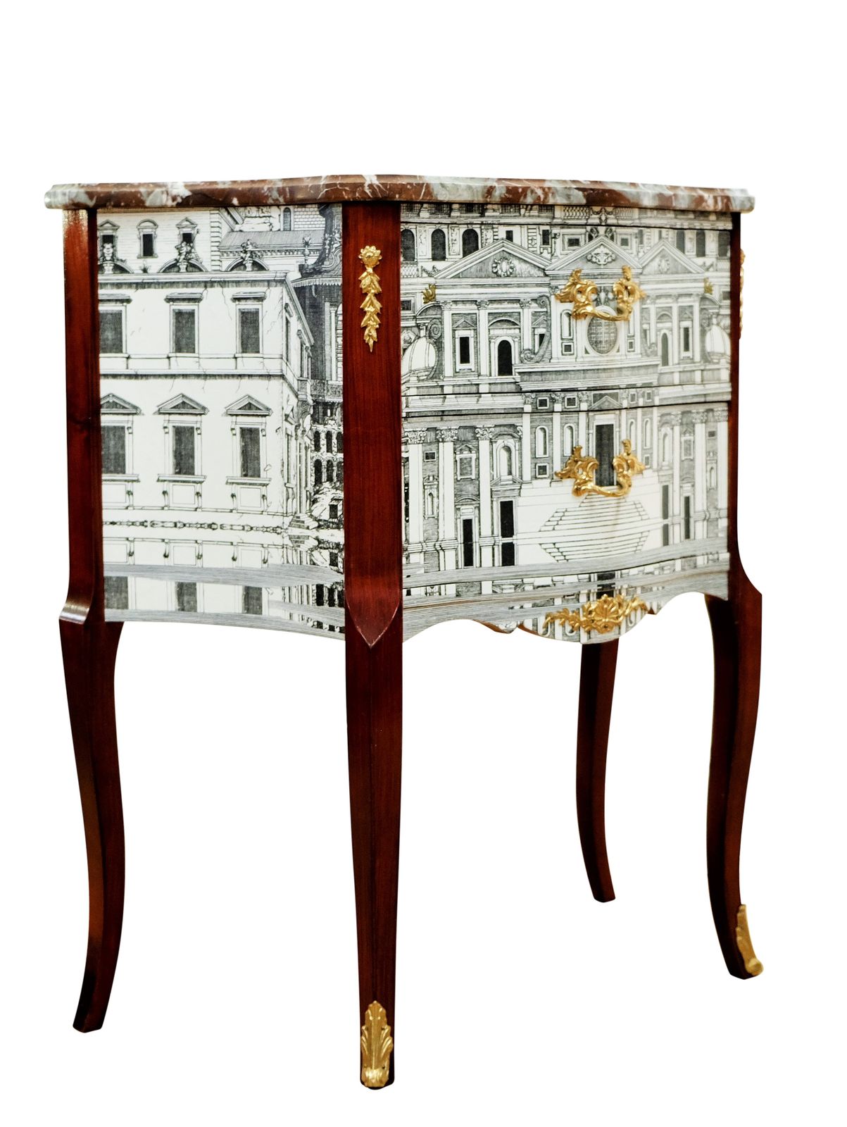 Fornasetti Design Two Drawer Chest With Marble Top photo vinterior
