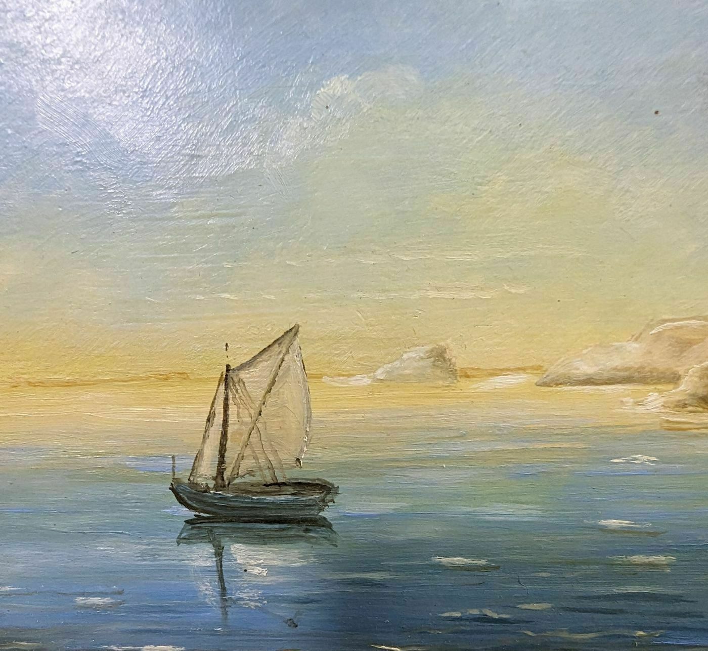 Marine Landscape And Fisherman's Boat French School Philippe Lazare 20th Century photo 205.0