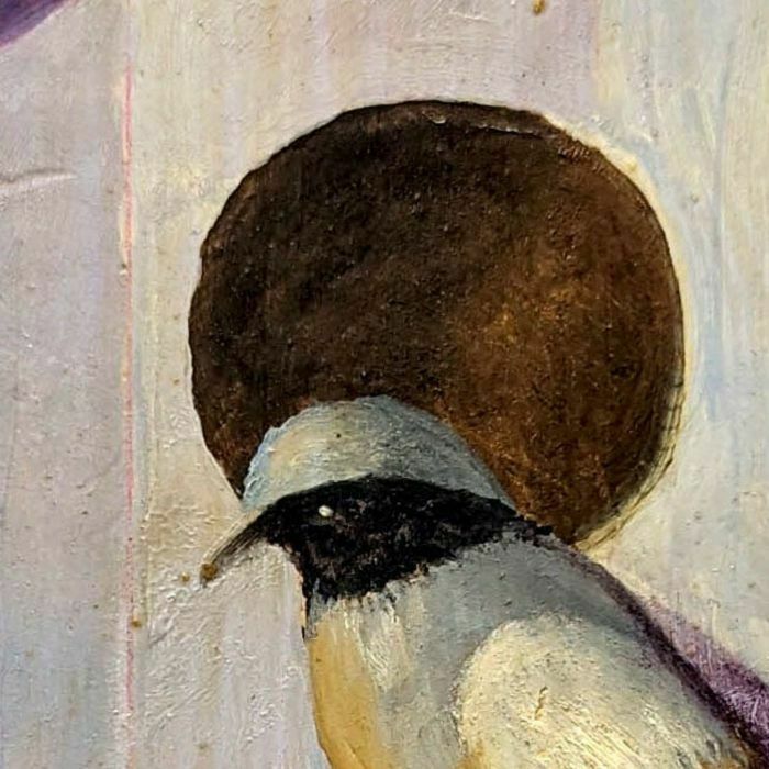 White Fronted Redstart Animal Painting French School Philippe Lazare 20th Century photo Art