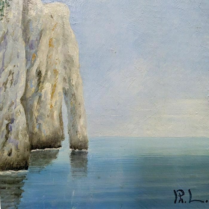 Dry Sloping Seaside Landscape French School Philippe Lazare 20th Century photo for sale