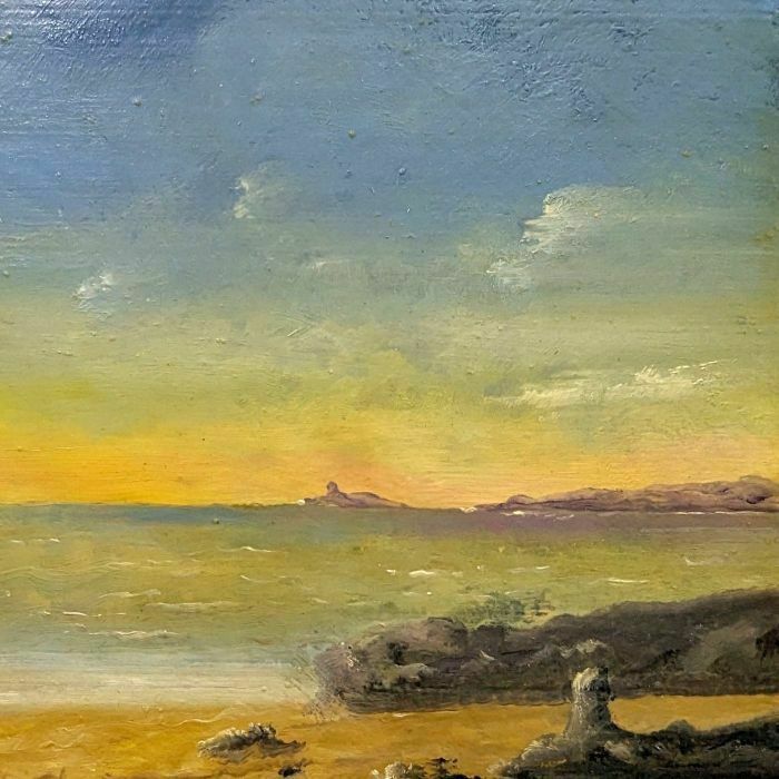 Seaside Landscape Twilight French School Philippe Lazare 20th Century photo for sale