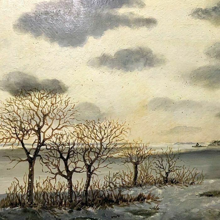 Snowy Landscape French Philippe Lazare 20th Century photo furniture