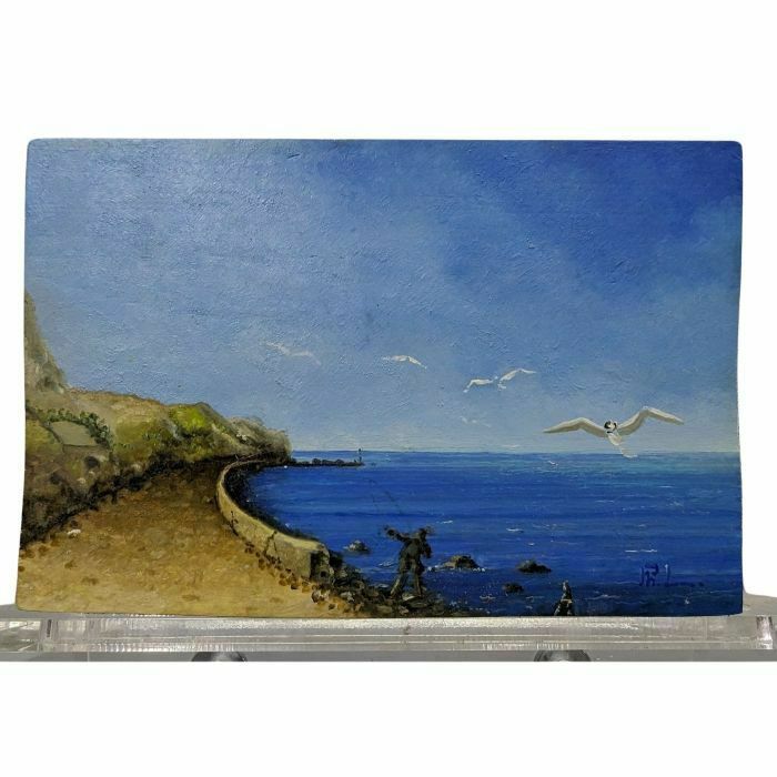Seaside Landscape With Seagulls French School Philippe Lazare 20th Century