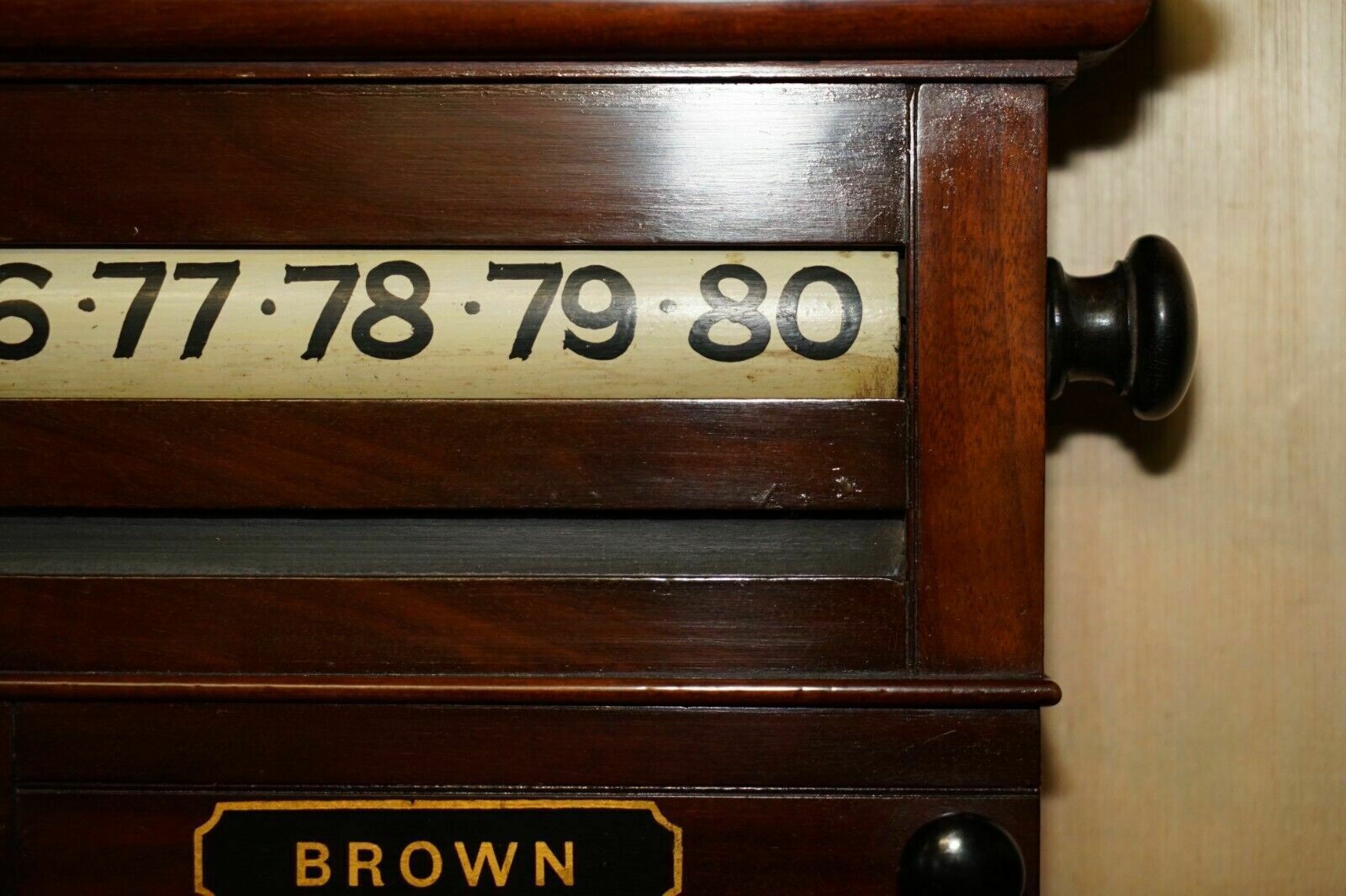 photo vinterior Fully Restored Antique Victorian Burroughes & Watts London Snooker Scoreboard