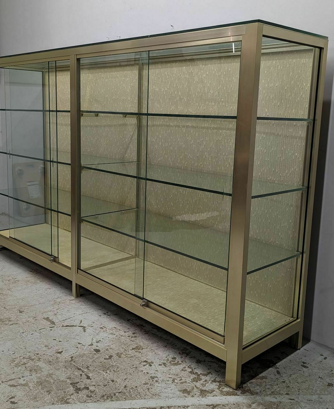 Large Collector's Display Case In Brushed Aluminum 1970 photo for sale