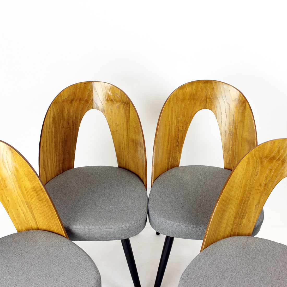 Iconic Tatra Chairs In Oak & Fabric By Antonin Suman, Czechoslovakia 1960s photo for sale