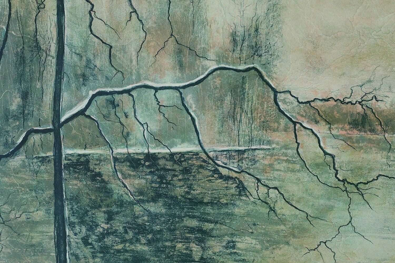 Bernard Gantner, Lac Hivernal Aux Voges, Lithografie Op Papier, Jaren 1970 photo vinterior