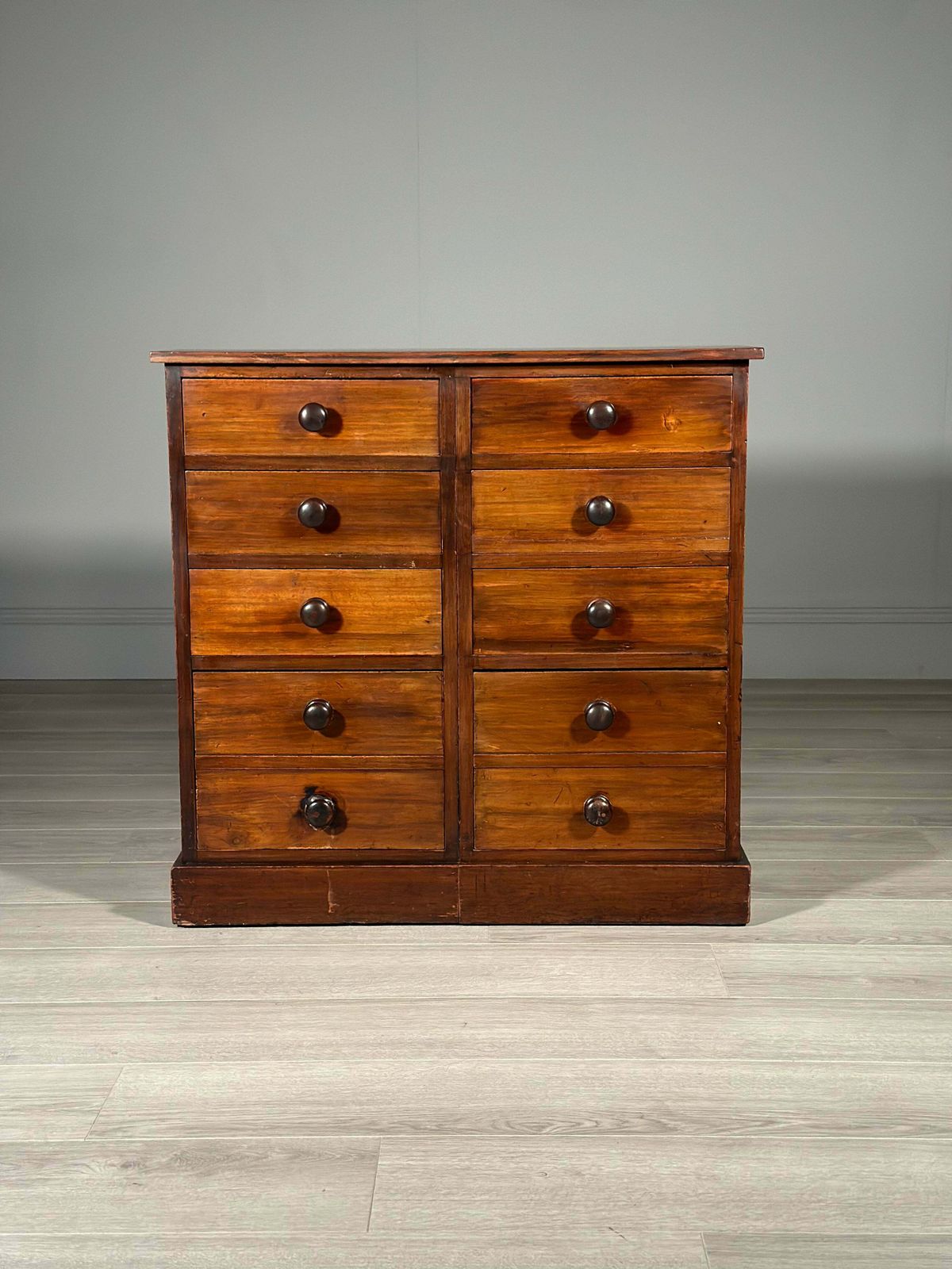 Antique Mahogany Bank Of Drawers photo for sale