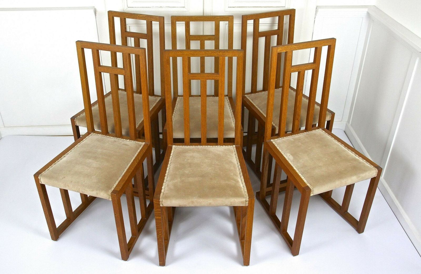 42600.0 Set Of 6 Art Nouveau Dining Chairs By Josef Hoffmann, 20th Century, At Ca. 1901 photo