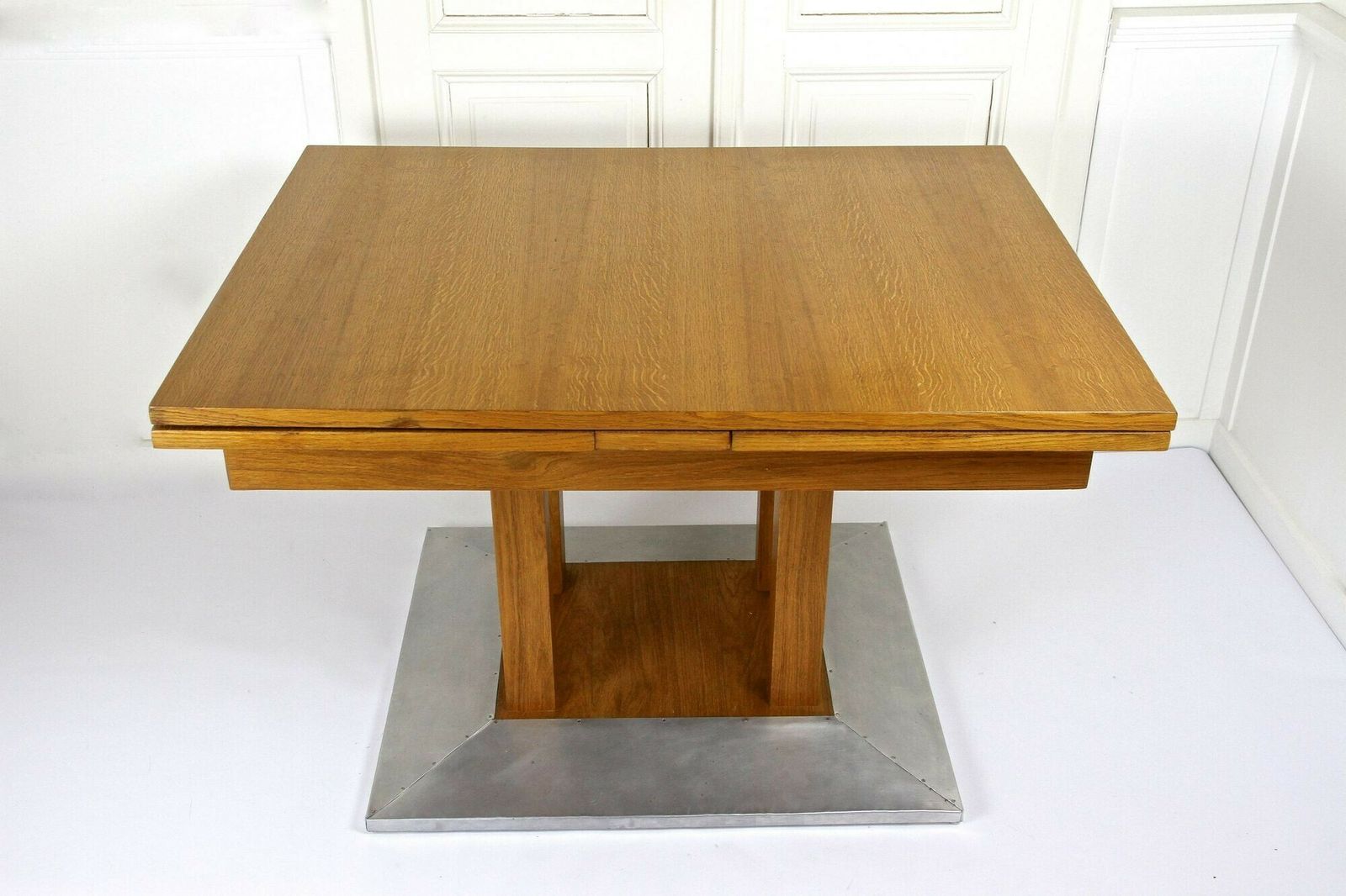 20th Century Extendable Oakwood Dining Table By Josef Hoffmann, At Ca. 1905 photo furniture