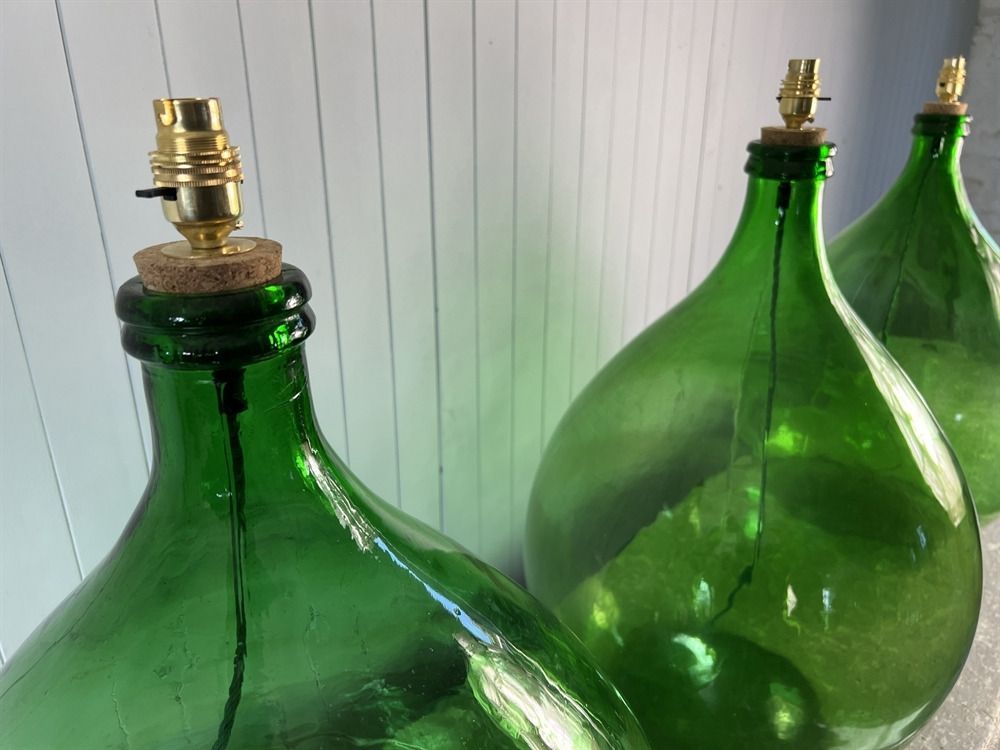 52 Litre Italian Bottle Lamps, Early 20th Century photo furniture