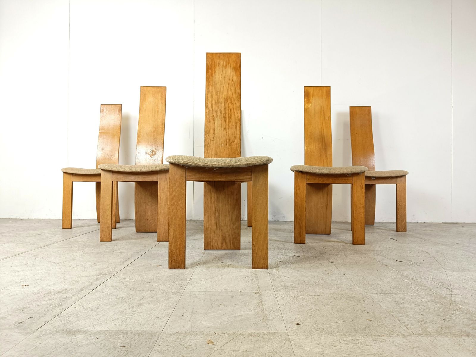 Set Of 6 Dining Chairs By Rob & Dries Van Den Berghe, 1980s photo buy