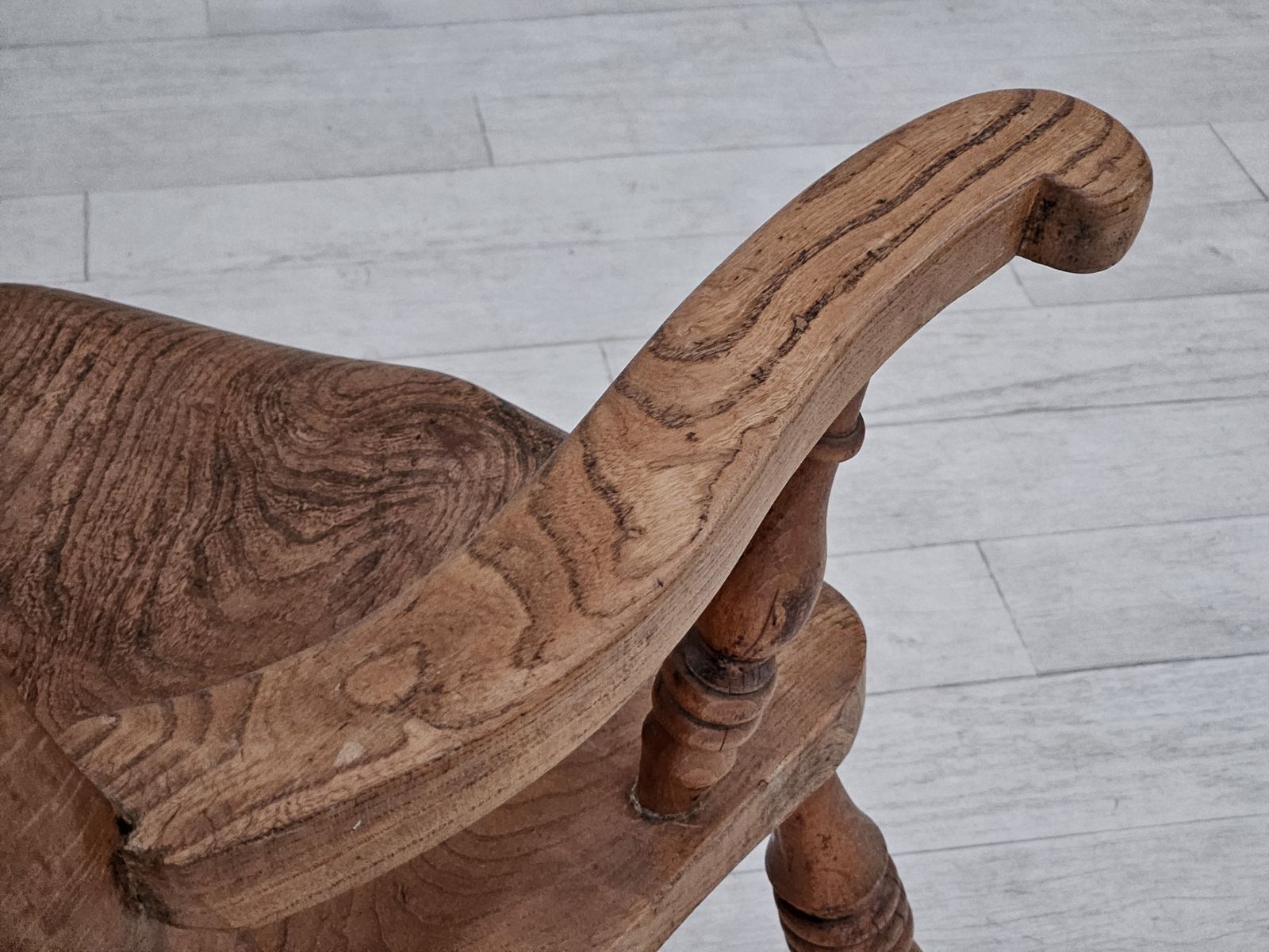 470.0 1950s, Scandinavian Design, Wood Armchair, Ash Wood, Oak Wood. photo