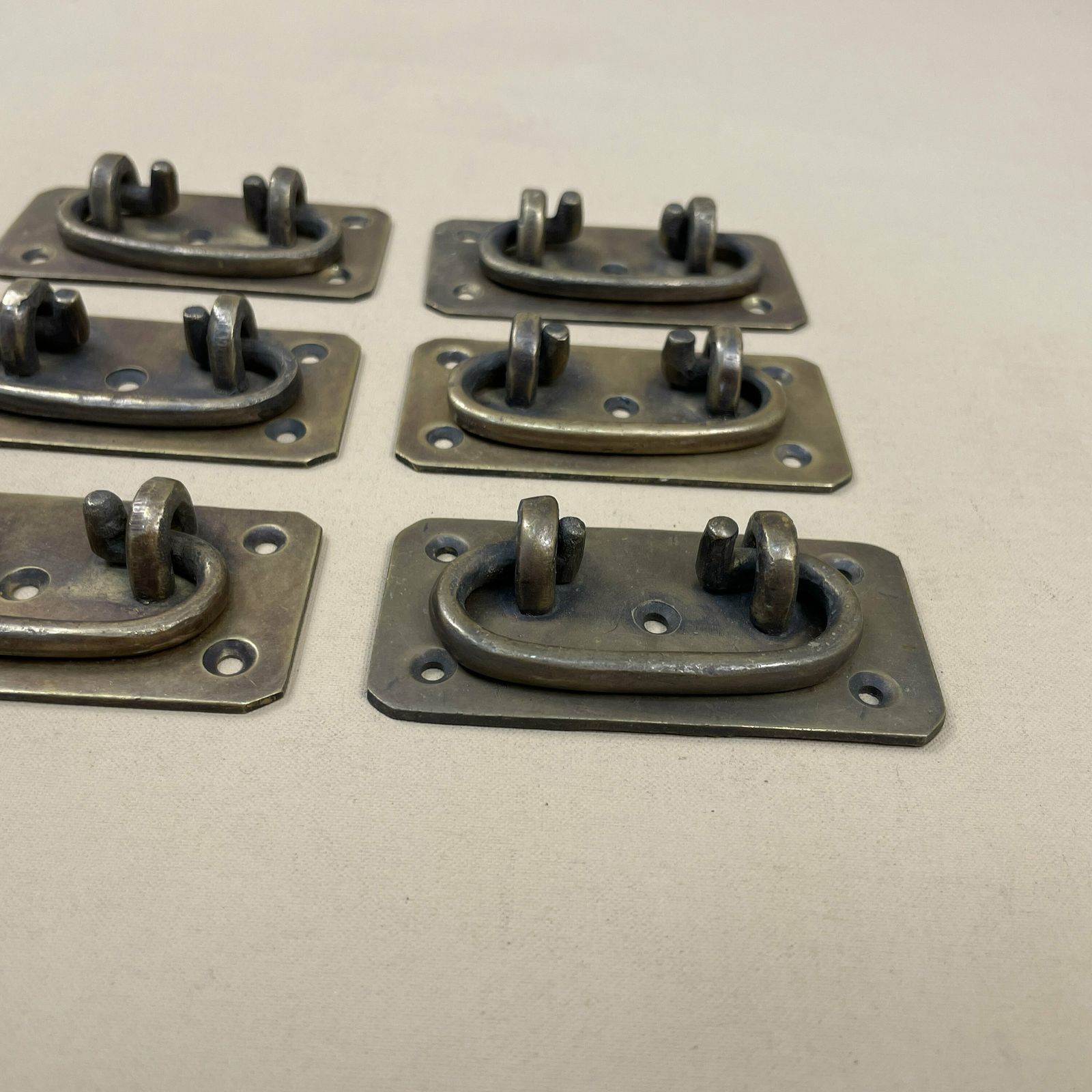 6 Matching Antique Gold Cupboard Handles Ornate Drawer Pulls Furniture Trims Old Reclaimed Drawers Handle Brass Cabinet Trims Detail photo furniture