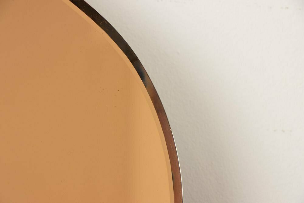 British Art Deco Flower Mirror With Peach Mirror Petals C.1930 photo buy
