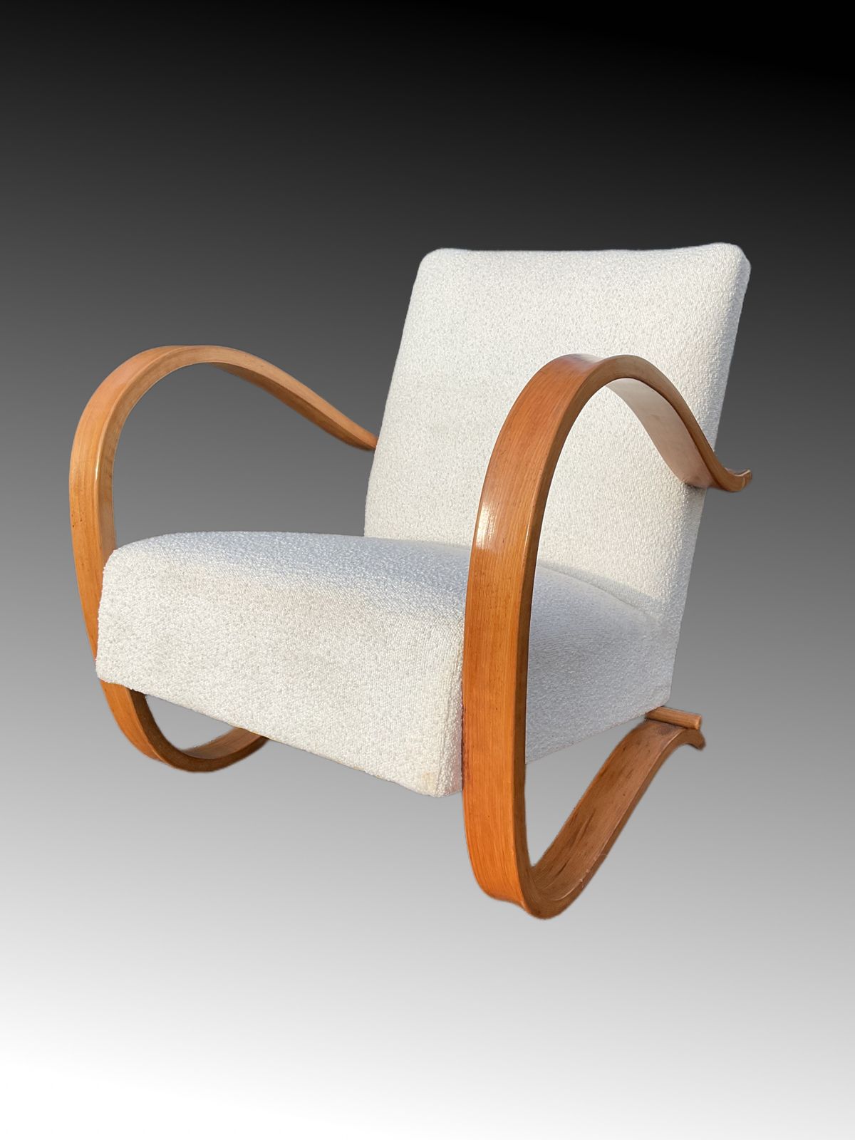 2985.0 Art Deco Club Chair / Armchair By Jindrich Halabala For Up Závody 1930s photo
