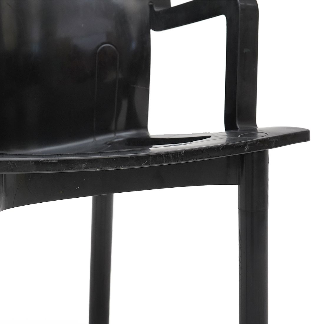 4 Black “4870” Chairs By Anna Castelli For Kartell, 1980s photo buy